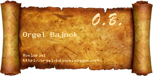 Orgel Bajnok névjegykártya